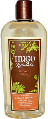 Hugo Naturals, Shower Gel, Creamy Coconut, 12 fl oz (355 ml) ,حمام، الجمال، هلام الاستحمام