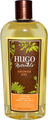 Hugo Naturals, Shower Gel, Vanilla & Sweet Orange, 12 fl oz (355 ml) ,حمام، الجمال، هلام الاستحمام