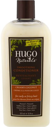Hugo Naturals, Smoothing Conditioner, Creamy Coconut, 12 fl oz (355 ml) ,حمام، الجمال، الشعر، فروة الرأس، الشامبو، مكيف، مكيفات