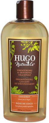 Hugo Naturals, Smoothing & Defining Shampoo, Coconut, 12 fl oz (355 ml) ,حمام، الجمال، الشعر، فروة الرأس، الشامبو، مكيف