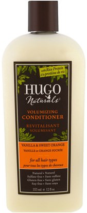 Hugo Naturals, Volumizing Conditioner, Vanilla & Sweet Orange, 12 fl oz (355 ml) ,حمام، الجمال، الشعر، فروة الرأس، الشامبو، مكيف، مكيفات