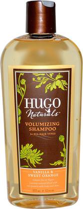 Hugo Naturals, Volumizing Shampoo, Vanilla & Sweet Orange, 12 fl oz (355 ml) ,حمام، الجمال، الشعر، فروة الرأس، الشامبو، مكيف