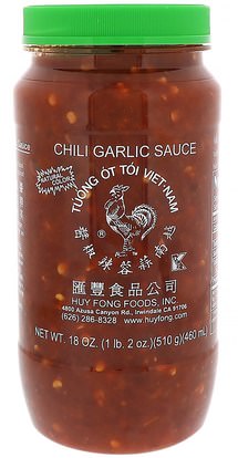 Huy Fong Foods Inc., Chili Garlic Sauce, 18 oz (510 g) ,الطعام، الضمادات والتوابل، الصلصة الحارة