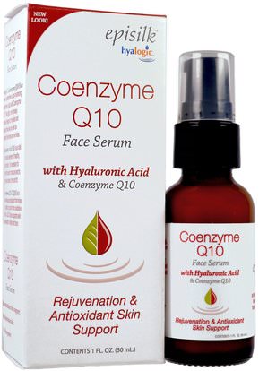 Hyalogic LLC, Episilk, Coenzyme Q10 Face Serum, 1 fl oz (30 ml) ,الصحة، مصل الجلد، الجمال، حمض الهيالورونيك الجلد