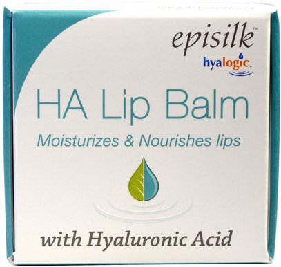 Hyalogic LLC, Episilk, HA Lip Balm with Hyaluronic Acid, 1/2 fl oz (14 g) ,الجمال، حمض الهيالورونيك الجلد، العناية بالوجه، نوع البشرة مكافحة الشيخوخة الجلد