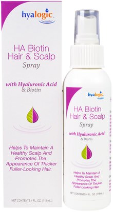 Hyalogic LLC, HA Biotin Hair & Scalp Spray, 4 fl oz (118 ml) ,حمام، الجمال، دقة بالغة، فروة الرأس