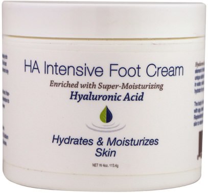 Hyalogic LLC, HA Intensive Foot Cream, 4 oz (113.4 g) ,حمام، الجمال، الكريمات القدم، الجلد