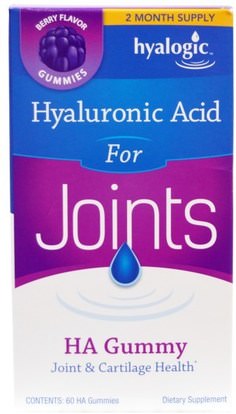 Hyalogic LLC, Hyaluronic Acid for Joints, HA Gummy, Berry Flavor, 60 HA Gummies ,والصحة، والعظم، وهشاشة العظام، ومكافحة الشيخوخة والصحة المشتركة
