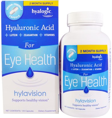 Hyalogic LLC, Hylavision, Hyaluronic Acid, 120 Capsules ,الصحة، المرأة، مكافحة الشيخوخة، هيالورونيك