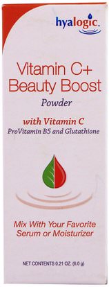 Hyalogic LLC, Vitamin C+ Beauty Boost Powder, 0.21 oz (6.0 g) ,الجمال، العناية بالوجه، اشراق العناية بالوجه
