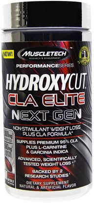 Hydroxycut, CLA Elite Next Gen, Non-Stimulant Weight Loss, Raspberry Flavored, 100 Softgels ,وفقدان الوزن، والنظام الغذائي، كلا (مترافق حمض اللينوليك)