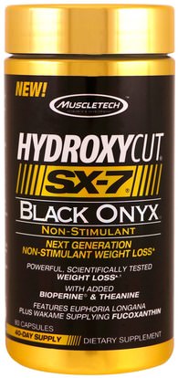 Hydroxycut, Next Generation Non-Stimulant Weight Loss, SX-7, Black Onyx, 80 Capsules ,والصحة، والطاقة، والرياضة