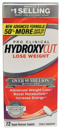 Hydroxycut, Pro Clinical Hydroxycut, 72 Rapid Release Caplets ,والصحة، والنظام الغذائي
