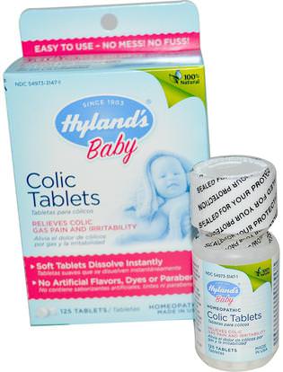 Hylands, Baby, Colic Tablets, 125 Tablets ,صحة الطفل، الطفل، ملاحق الرضع، المثلية