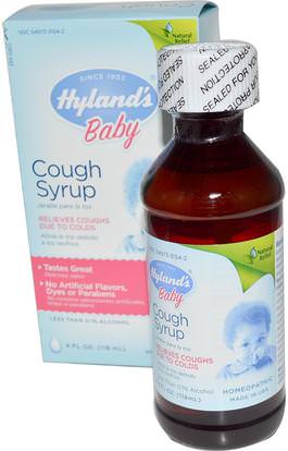 Hylands, Baby, Cough Syrup, 4 fl oz (118 ml) ,وصحة الطفل، وطفل رضيع، وملاحق الرضع، وسعال انفلونزا البرد