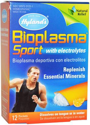 Hylands, Bioplasma Sport with Electrolytes, Citrus Flavor, 12 Packets ,والرياضة، بالكهرباء شرب التجديد، المثلية