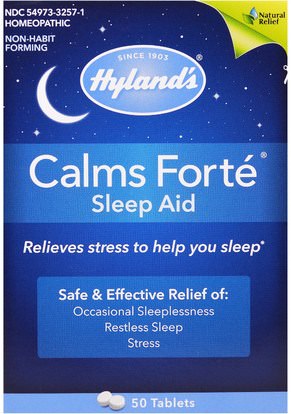 Hylands, Calms Fort, Sleep Aid, 50 Tablets ,والمكملات الغذائية، والمثلية، والنوم