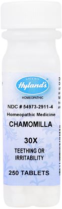 Hylands, Chamomilla 30X, 250 Tablets ,صحة الطفل، التسنين الطفل
