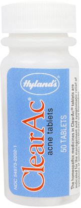 Hylands, ClearAc, 50 Tablets ,الصحة، حب الشباب