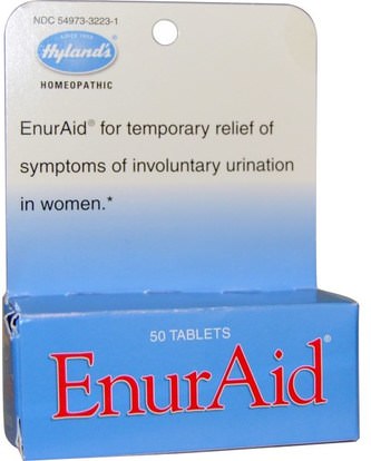 Hylands, EnurAid, 50 Tablets ,الصحة، سلس البول دعم المثانة، المثانة
