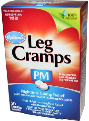 Hylands, Leg Cramps PM, 50 Tablets ,والصحة، ومكافحة الألم