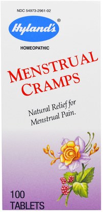 Hylands, Menstrual Cramps, 100 Tablets ,الصحة، متلازمة ما قبل الحيض، ما قبل الحيض، والمكملات الغذائية، وتخفيف الآلام المثلية
