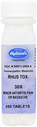 Hylands, Rhus Tox. 30X, 250 Tablets ,والصحة، والتهاب المفاصل، ومكافحة الألم