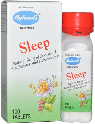 Hylands, Sleep, 100 Tablets ,والمكملات الغذائية، والمثلية، والنوم