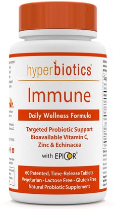 Hyperbiotics, Immune, Daily Wellness Formula, 60 Time-Release Tablets ,والمكملات الغذائية، البروبيوتيك، استقرت البروبيوتيك، والصحة، والانفلونزا الباردة والفيروسية، جهاز المناعة