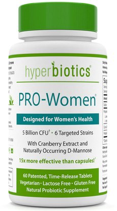 Hyperbiotics, PRO-Women, 5 Billion CFU, 60 Time-Release Tablets ,الصحة، المرأة، البروبيوتيك