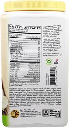 Herb-sa Sunwarrior, Illumin 8, Plant-Based Organic Meal, Vanilla Bean, 35.2 oz (2.2 lb)