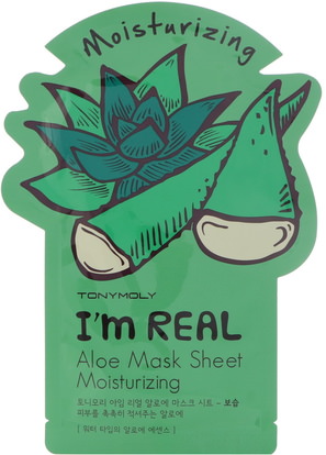 Herb-sa Tony Moly, Im Real, Aloe Mask Sheet, Moisturizing