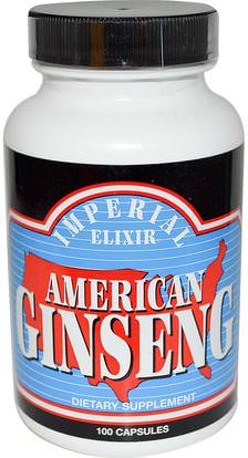 Imperial Elixir, American Ginseng, 100 Capsules ,المكملات الغذائية، أدابتوغن
