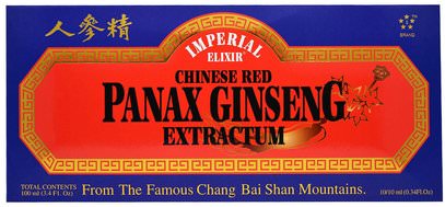 Imperial Elixir, Chinese Red Panax Ginseng Extractum, 10 Bottles, 0.34 fl oz (10 ml) Each ,المكملات الغذائية، أدابتوغن