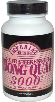 Imperial Elixir, Extra Strength, Dong Quai, 3000 mg, 120 Capsules ,الصحة، المرأة، سن اليأس، دونغ كواي