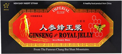 Imperial Elixir, Ginseng and Royal Jelly, 10 Bottles, 0.34 fl oz (10 ml) Each ,الأعشاب، الجينسنغ الصينية