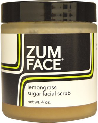 Indigo Wild, Zum Face, Lemongrass Sugar Facial Scrub, 4 oz ,Herb-sa