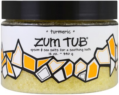 Indigo Wild, Zum Tub, Epsom & Sea Salts, Turmeric, 12 oz (340 g) ,المكملات الغذائية، مضادات الأكسدة، الكركمين، حمام، الجمال