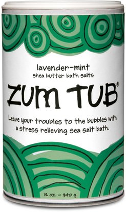 Indigo Wild, Zum Tub, Shea Butter Bath Salts, Lavender-Mint, 12 oz (340 g) ,حمام، الجمال، زبدة الشيا، أملاح الاستحمام
