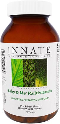 Innate Response Formulas, Baby & Me Multivitamin, 120 Tablets ,الفيتامينات، الفيتامينات قبل الولادة، النساء