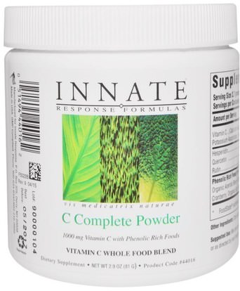Innate Response Formulas, C-Complete Powder, 2.9 z (81 g) ,الفيتامينات، فيتامين ج، فيتامين ج مسحوق وبلورات
