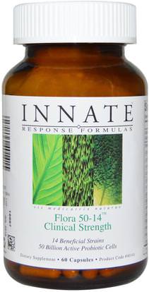 Innate Response Formulas, Flora 50-14, Clinical Strength, 60 Capsules ,المنتجات المثلجة المبردة، والمكملات الغذائية، البروبيوتيك