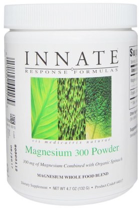 Innate Response Formulas, Magnesium 300 Powder, 4.7 oz (132 g) ,المكملات الغذائية، المعادن، المغنيسيوم