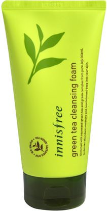Innisfree, Green Tea Cleansing Foam, 150 ml ,الجمال، العناية بالوجه، المنظفات الوجه، حمام