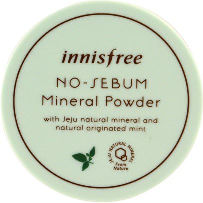 Innisfree, No-Sebum Mineral Powder, 5 g ,حمام، الجمال، مسحوق مضغوط
