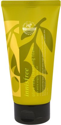 Innisfree, Olive Real Cleansing Foam, 5 oz (150 ml) ,الجمال، العناية بالوجه، المنظفات الوجه، حمام