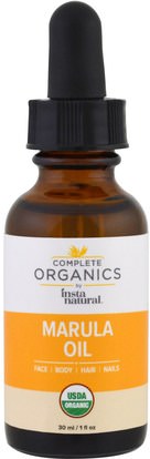 InstaNatural, Complete Organics, Marula Oil, 1 fl oz (30 ml) ,الصحة، الجلد، زيت التدليك