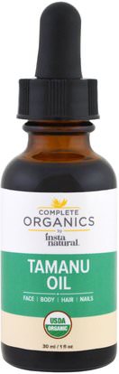 InstaNatural, Complete Organics, Tamanu Oil, 1 fl oz (30 ml) ,الصحة، الجلد، زيت تامانو