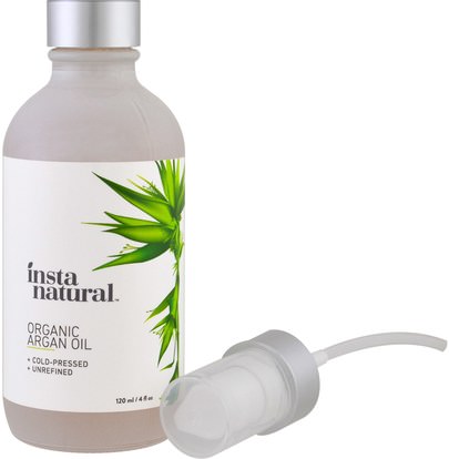 InstaNatural, Organic Argan Oil, Skin Care, 4 fl oz (120 ml) ,الجمال، العناية بالوجه