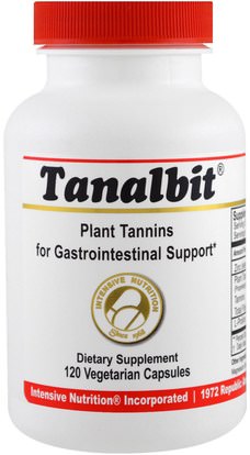 Intensive Nutrition, Tanalbit, Plant Tannins for Gastrointestinal Support, 120 Veggie Caps ,الصحة، السموم، الهضم، المعدة